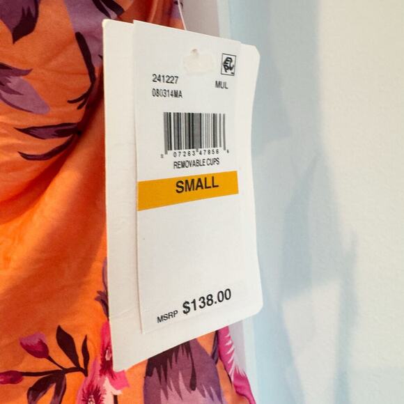 Becca by Rebecca Virtue Full Bloom Arabella Asymmetrical One-Piece Multi S NWT - Picture 4 of 16